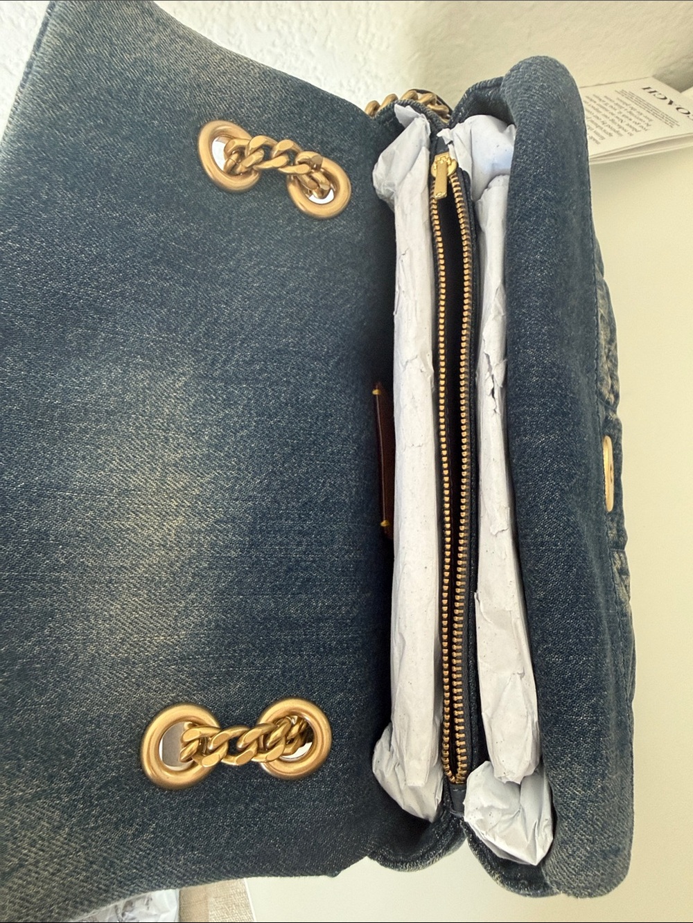 NWT 🌷Coach Tabby Quilted Denim Convertible Shoulder Bag 26 cm - Picture 14 of 14